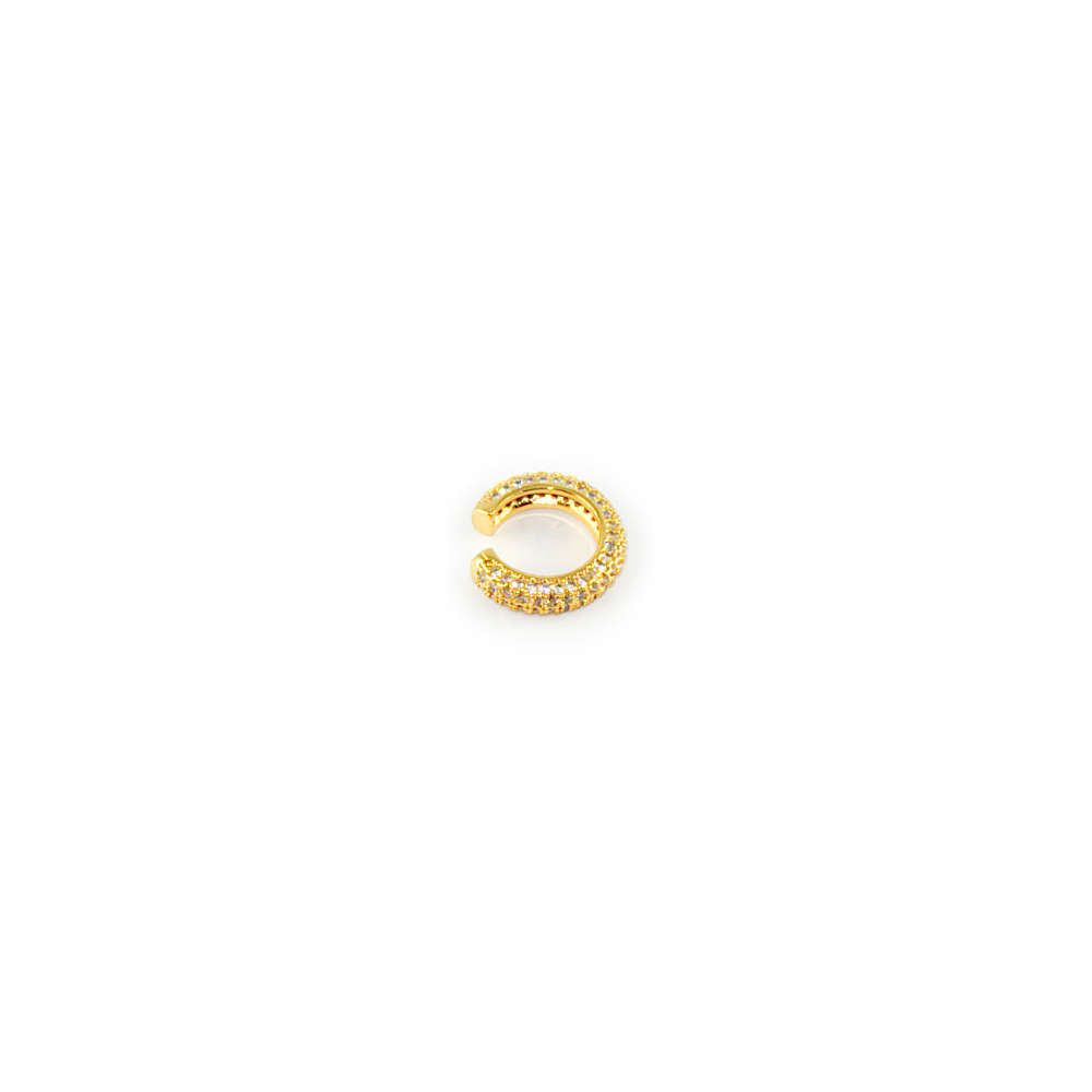 Chunky Earcuff Crystal – Gelbgold vergoldet | Sucre Fine Jewelry
