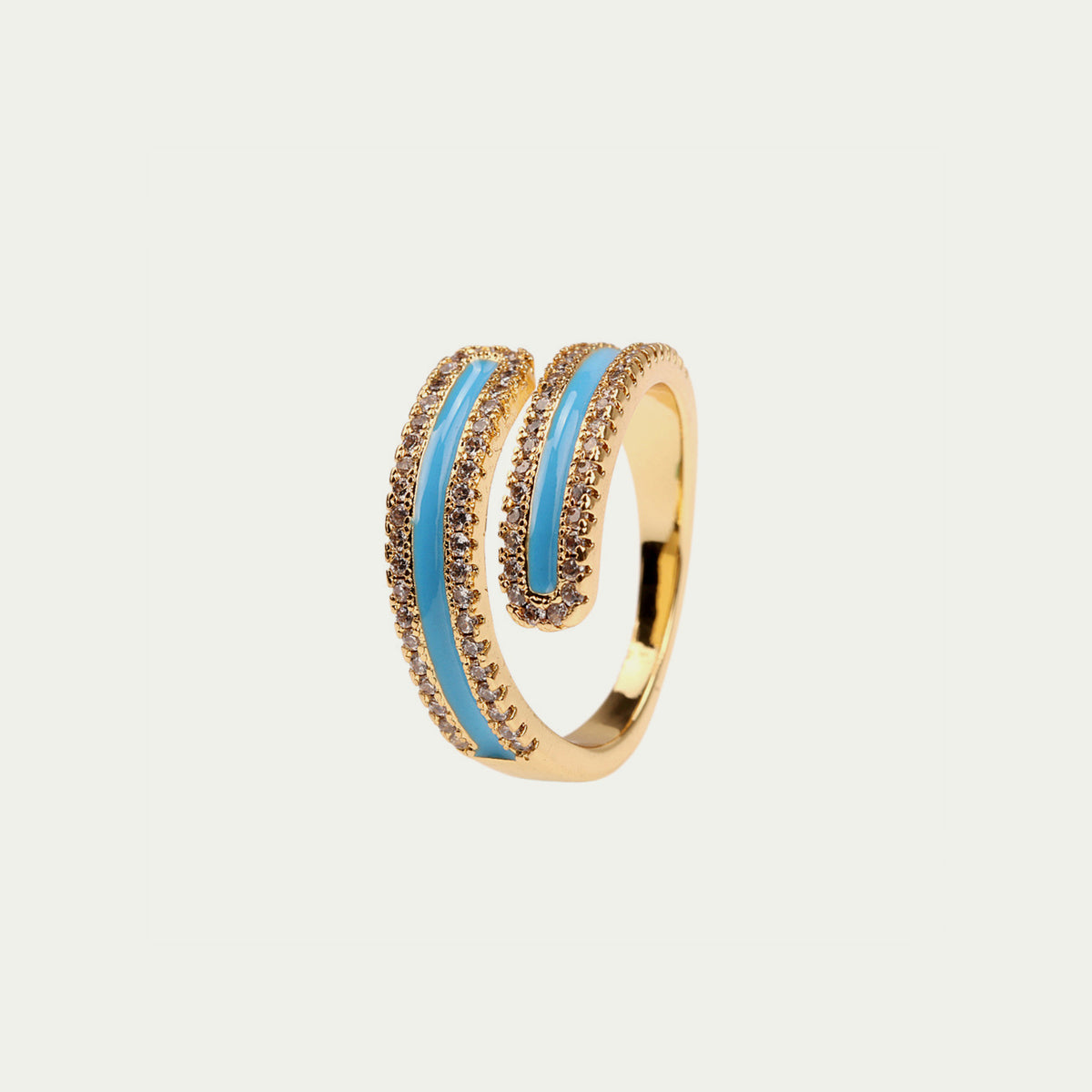 Ring emailliert mit mehreren Zirkoniasteinen | Sucre Fine Jewelry